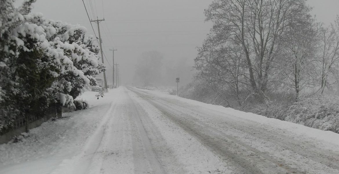 Straße an einem Wintertag - Winterderpression